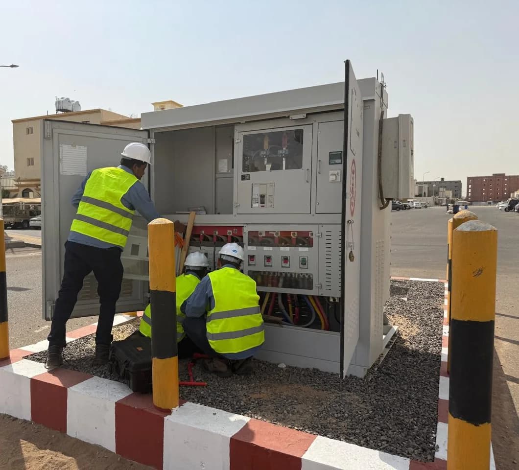 Distribution cabinet installation works